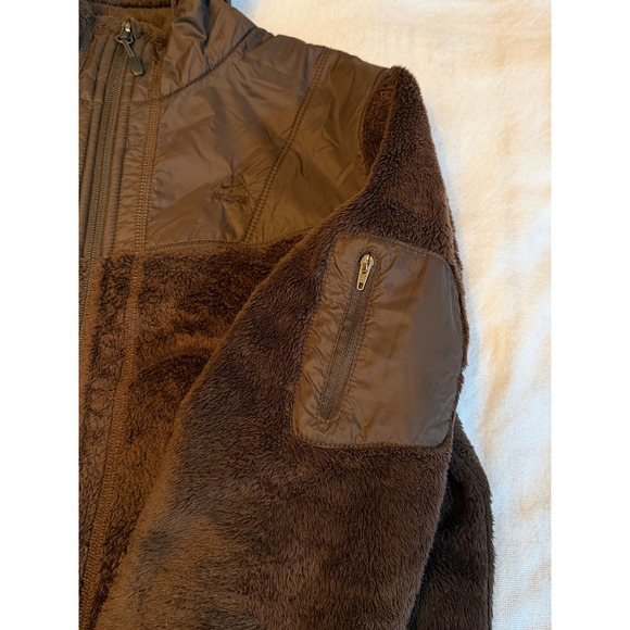 Nike ACG Fleece Jacket Brown Full Zip Puffer‎ Accent Women's Size M - Picture 7 of 8